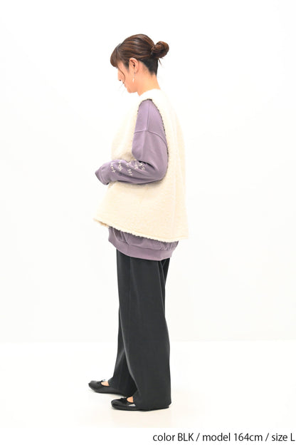 ≪SALE≫ Woolly Solid & Check Wide Pants