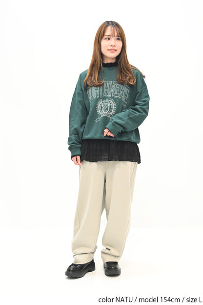 ≪SALE≫ Woolly Solid & Check Wide Pants