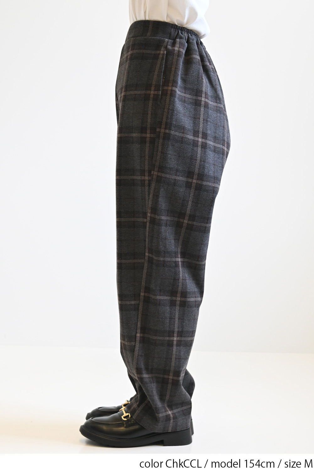 ≪SALE≫ Woolly Solid & Check Wide Pants