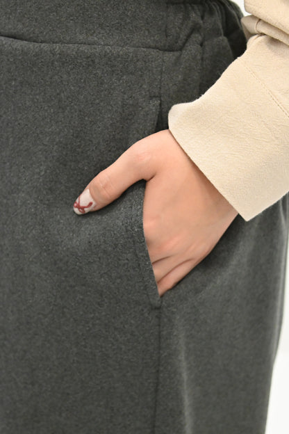 ≪SALE≫ Woolly Solid & Check Wide Pants
