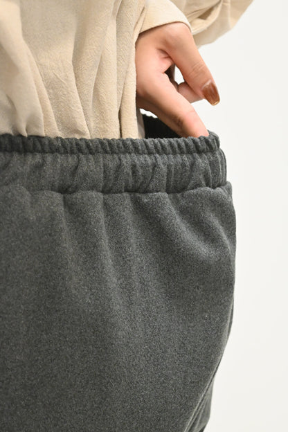 ≪SALE≫ Woolly Solid & Check Wide Pants