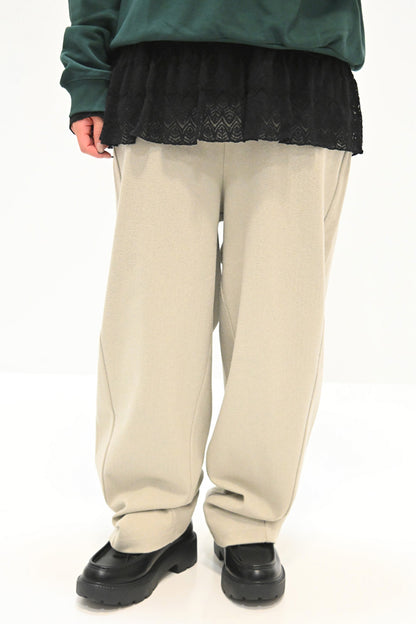 ≪SALE≫ Woolly Solid & Check Wide Pants