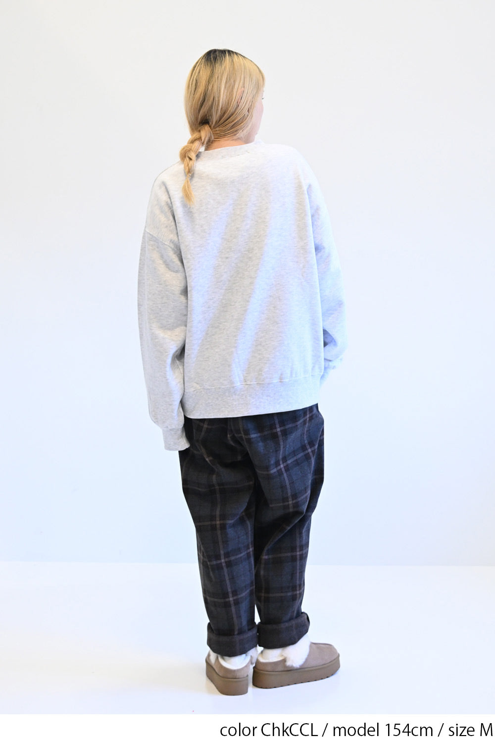 ≪SALE≫ Woolly Solid & Check Wide Pants