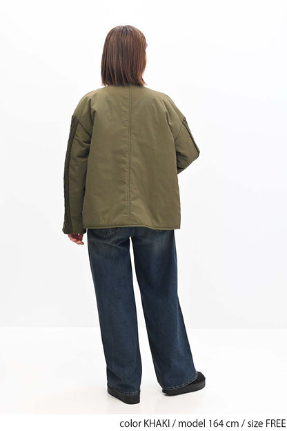 ≪SALE≫Knit Cable Switch Padded Jacket