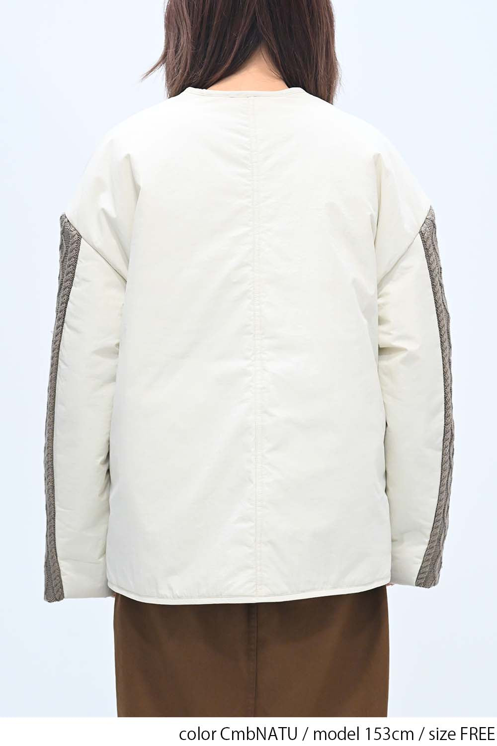 ≪SALE≫Knit Cable Switch Padded Jacket