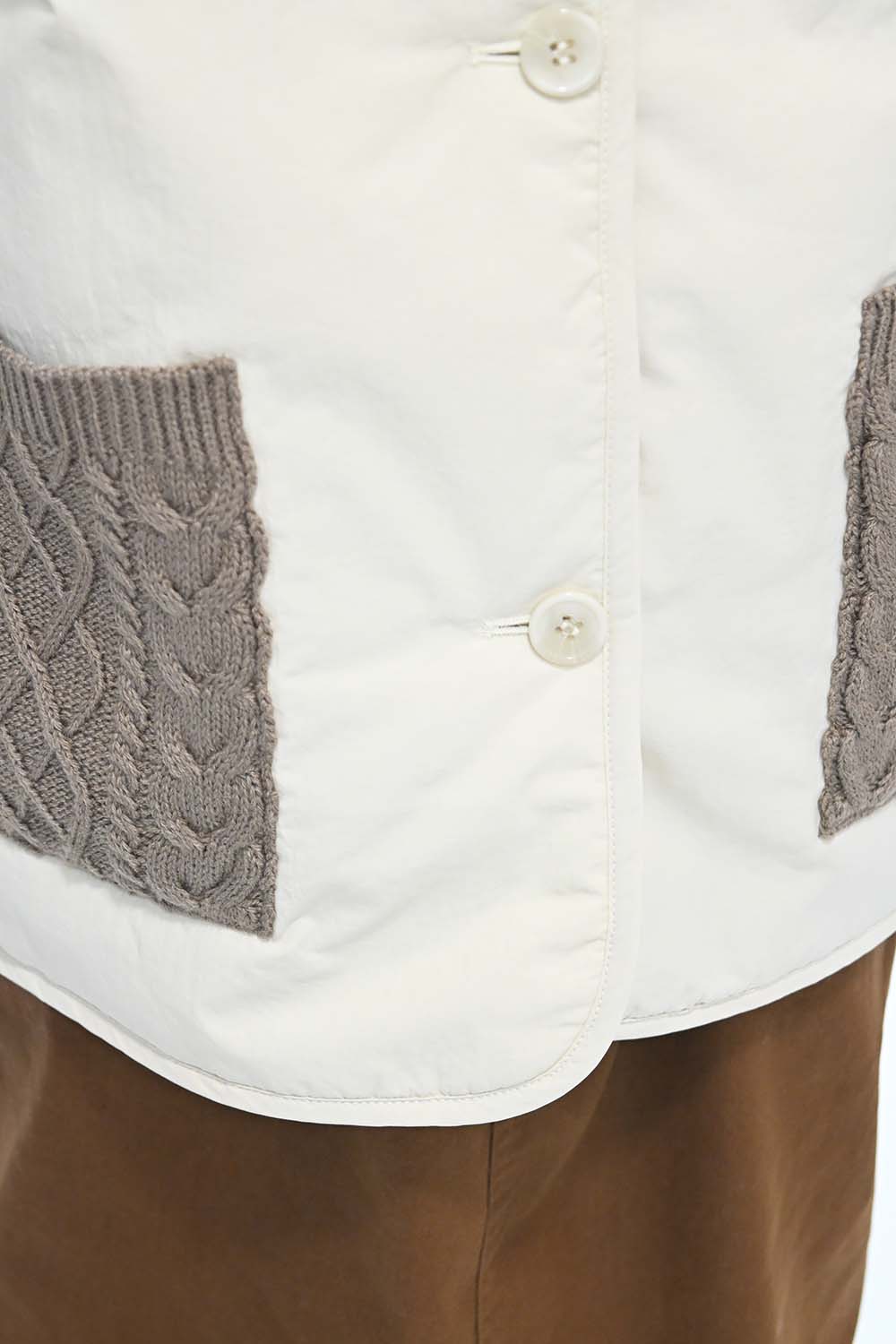 ≪SALE≫Knit Cable Switch Padded Jacket