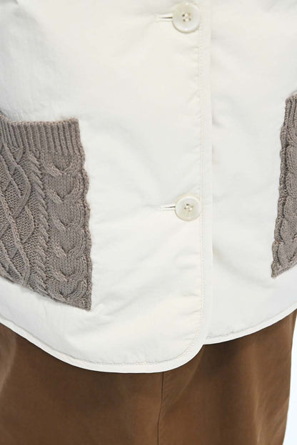 ≪SALE≫Knit Cable Switch Padded Jacket