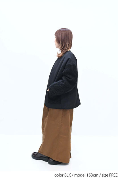 ≪SALE≫Knit Cable Switch Padded Jacket