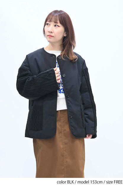 ≪SALE≫Knit Cable Switch Padded Jacket
