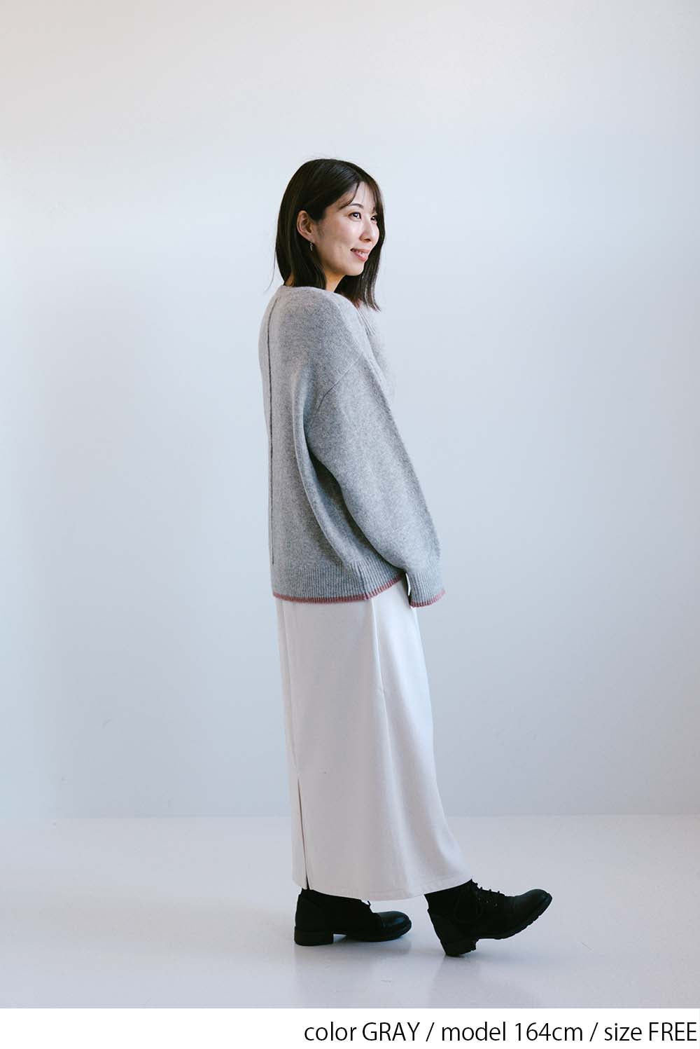 ≪SALE≫Color-Blocked Knit Crew Pullover
