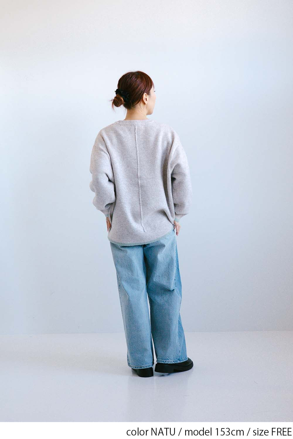 ≪SALE≫Color-Blocked Knit Crew Pullover