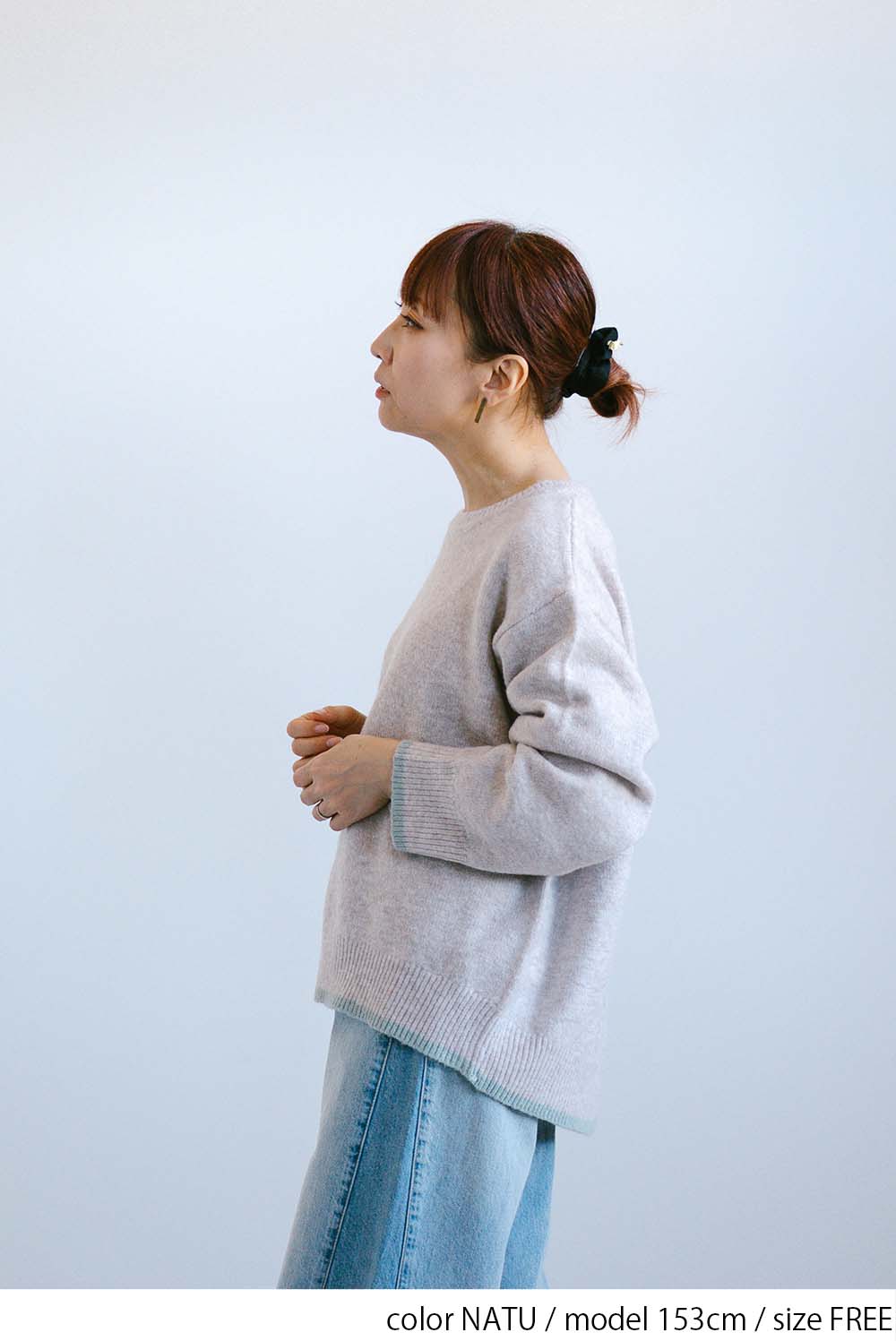 ≪SALE≫Color-Blocked Knit Crew Pullover
