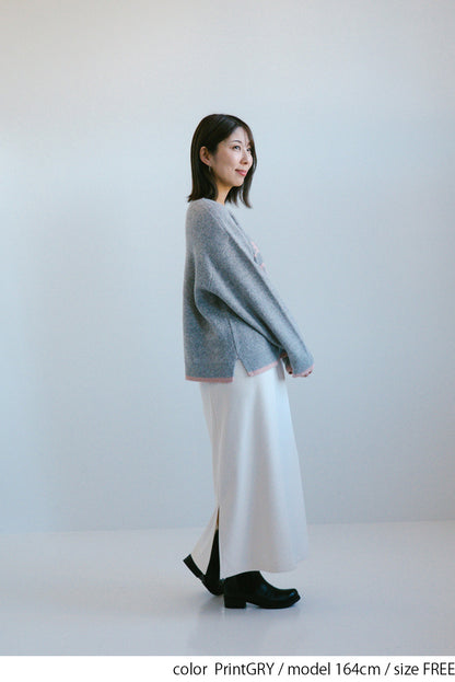 ≪SALE≫Soft Jacquard Logo Pullover