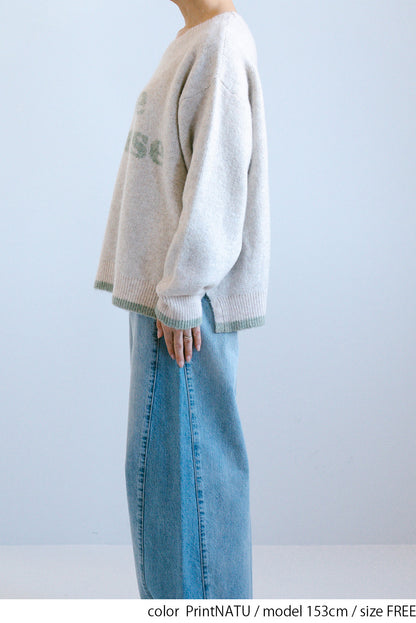 ≪SALE≫Soft Jacquard Logo Pullover