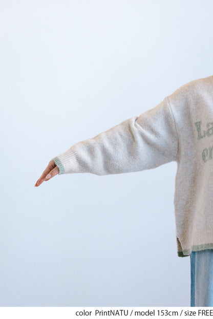 ≪SALE≫Soft Jacquard Logo Pullover