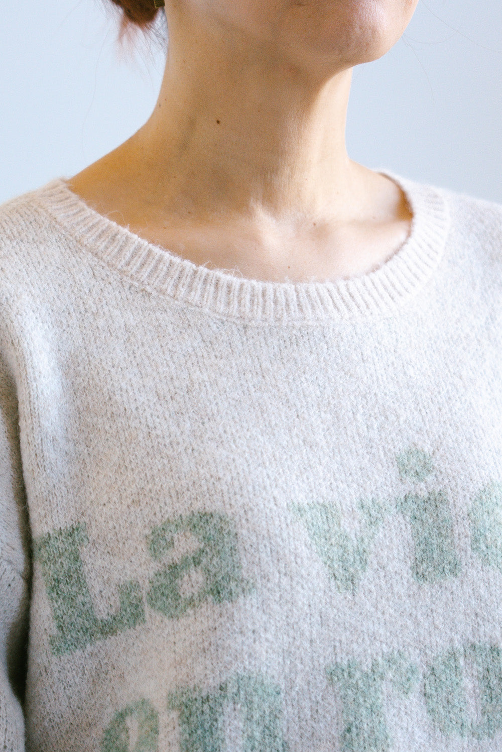 ≪SALE≫Soft Jacquard Logo Pullover