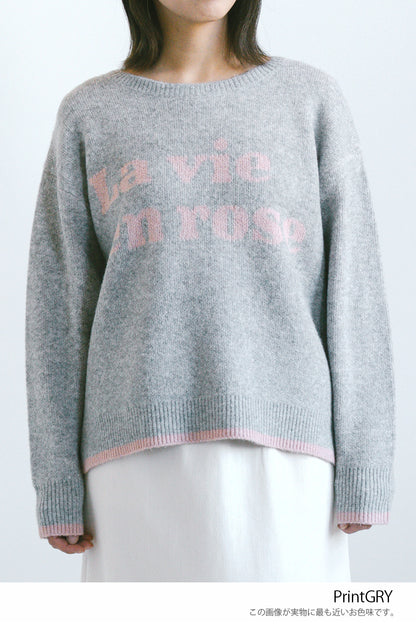 ≪SALE≫Soft Jacquard Logo Pullover