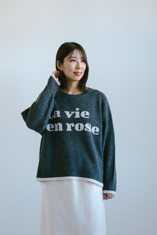 ≪SALE≫Soft Jacquard Logo Pullover