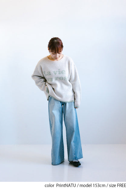 ≪SALE≫Soft Jacquard Logo Pullover