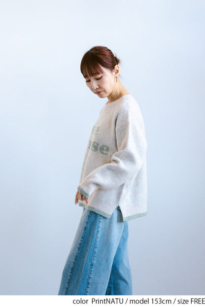 ≪SALE≫Soft Jacquard Logo Pullover