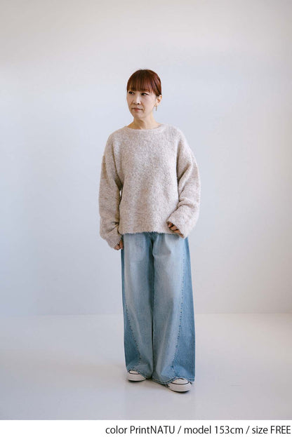 ≪SALE≫Bouclé Assorted Back Logo Pullover