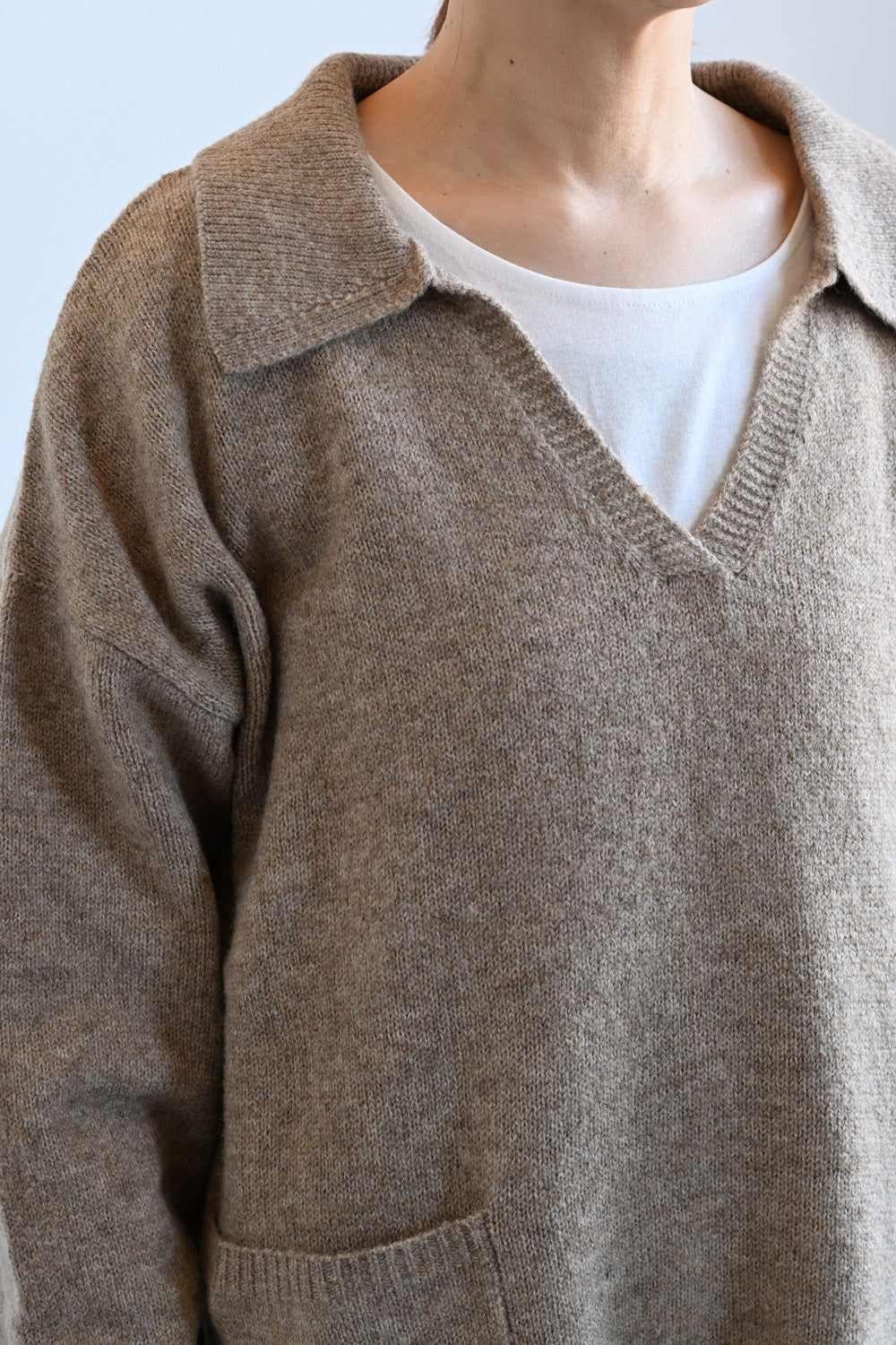 ≪SALE≫Collared Skipper Knit Pullover