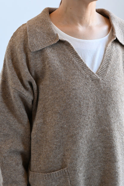 ≪SALE≫Collared Skipper Knit Pullover