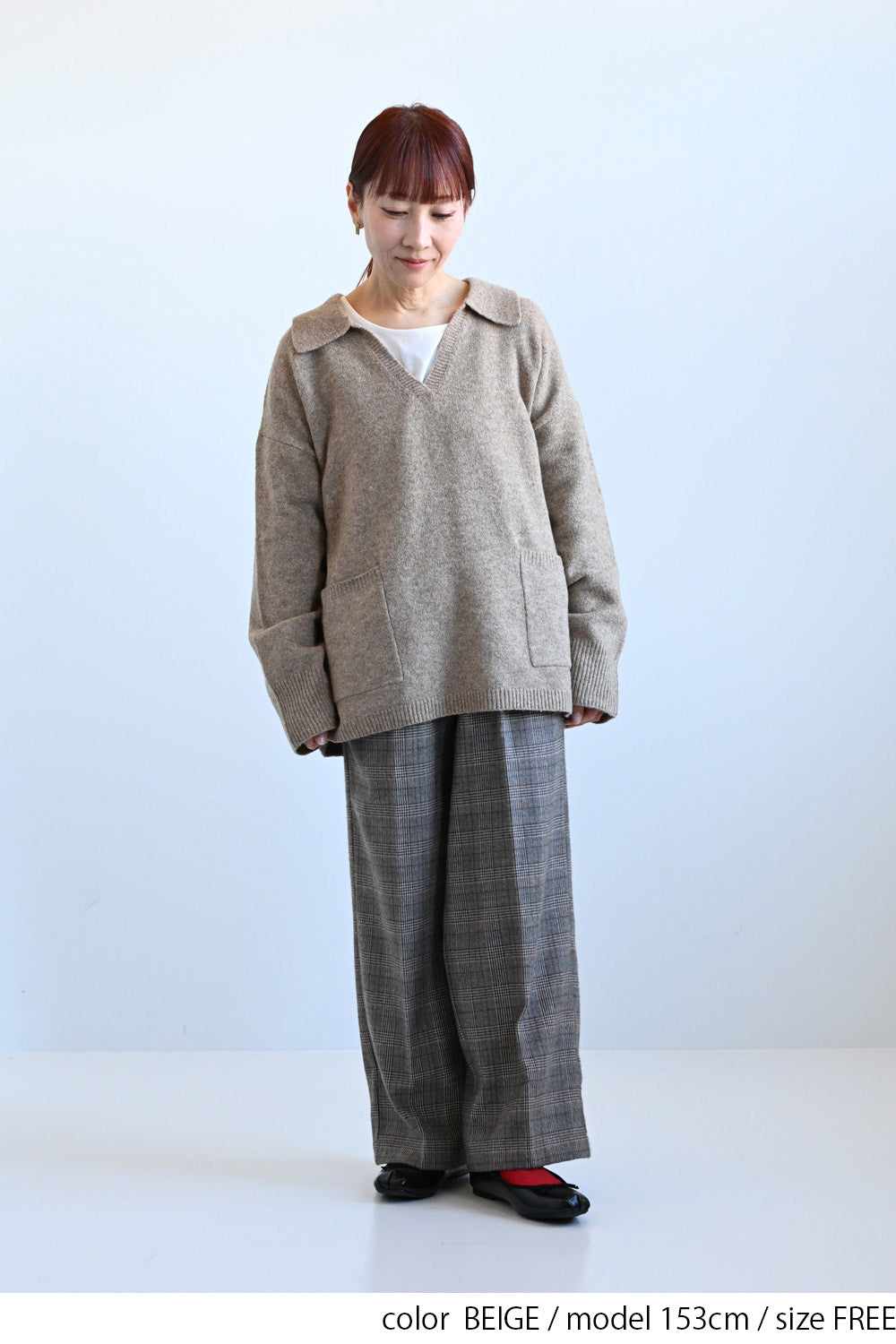 ≪SALE≫Collared Skipper Knit Pullover