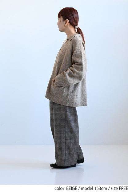 ≪SALE≫Collared Skipper Knit Pullover