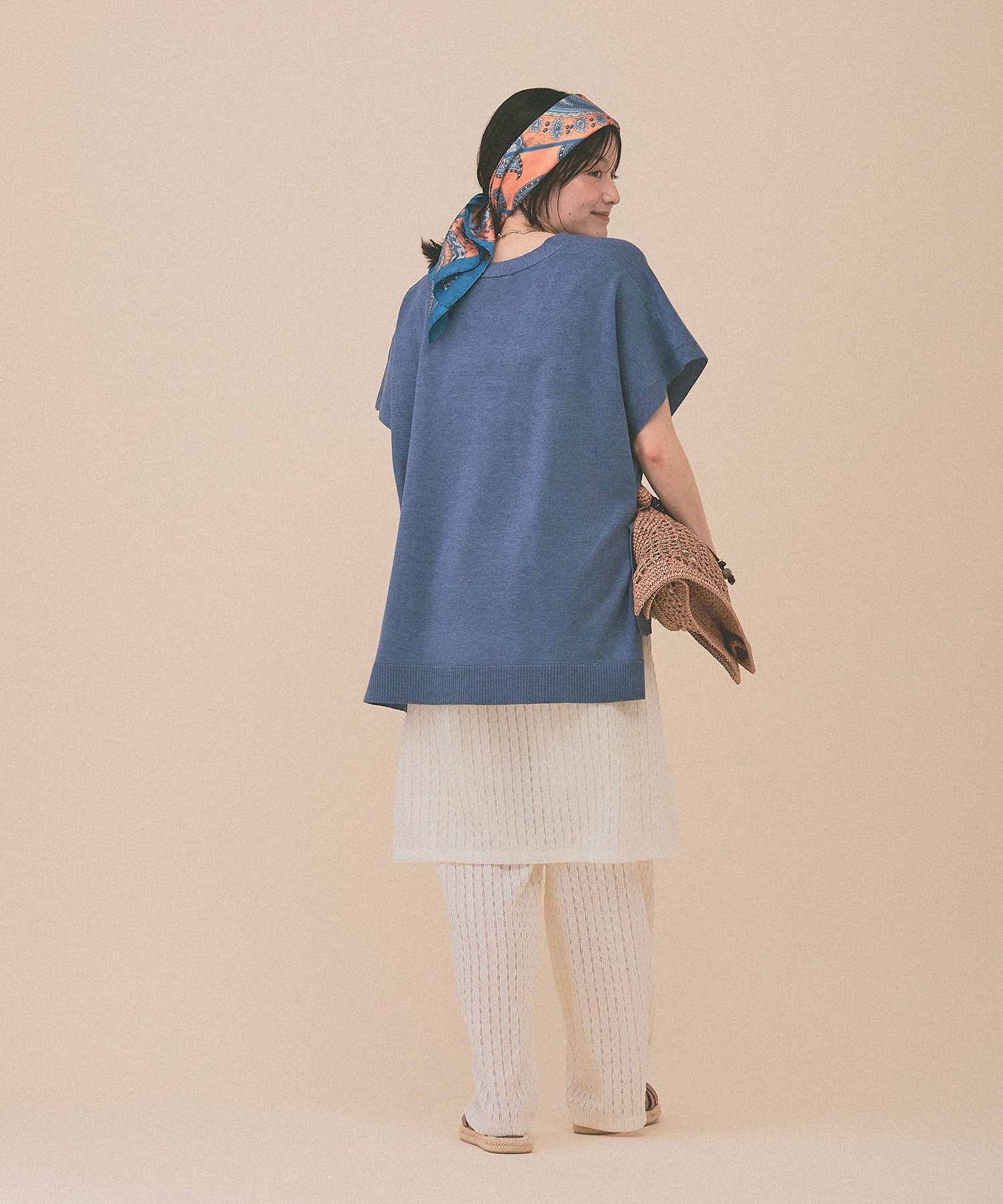 [SALE] Knit V-Neck Poncho Tunic
