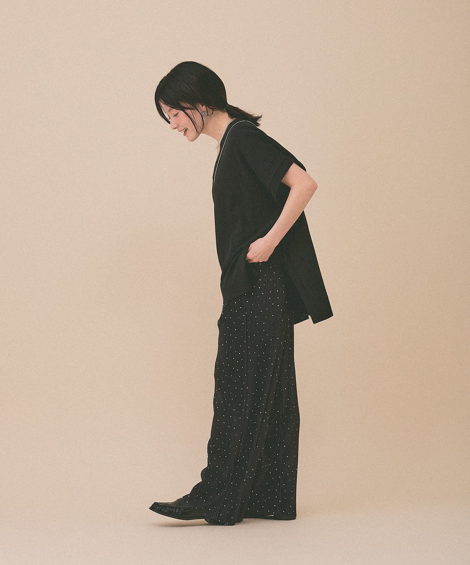 [SALE] Knit V-Neck Poncho Tunic