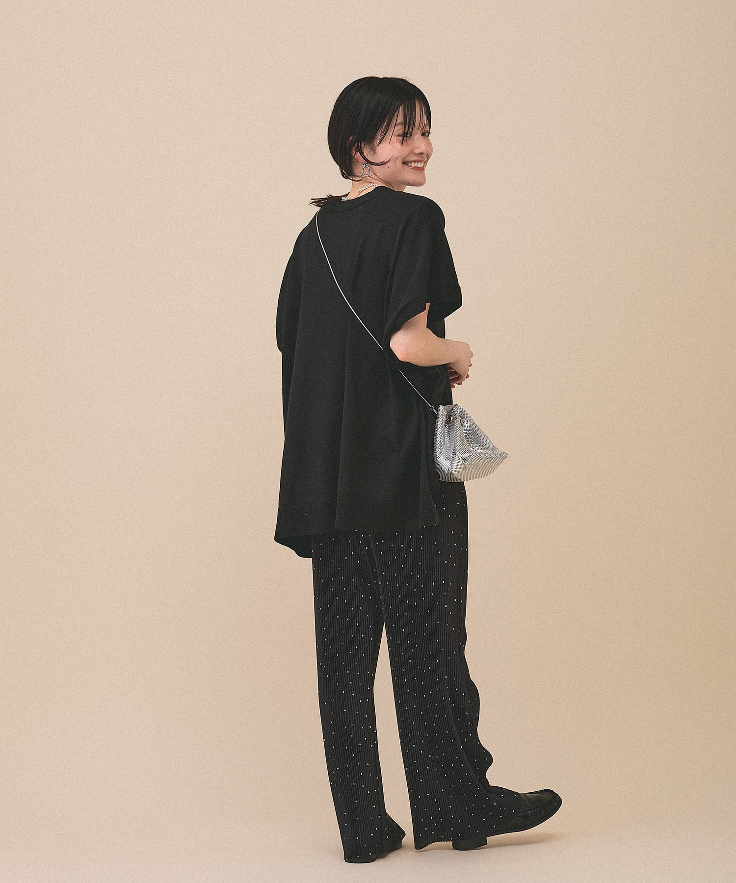 [SALE] Knit V-Neck Poncho Tunic