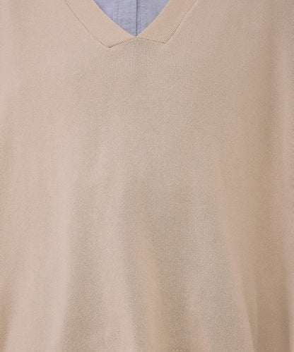 [SALE] Knit V-Neck Poncho Tunic