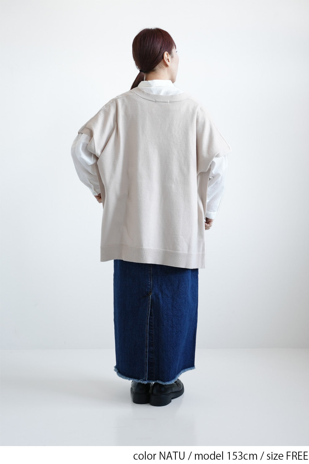 2月20日入荷》ニットVネックポンチョチュニック – HEART MARKET