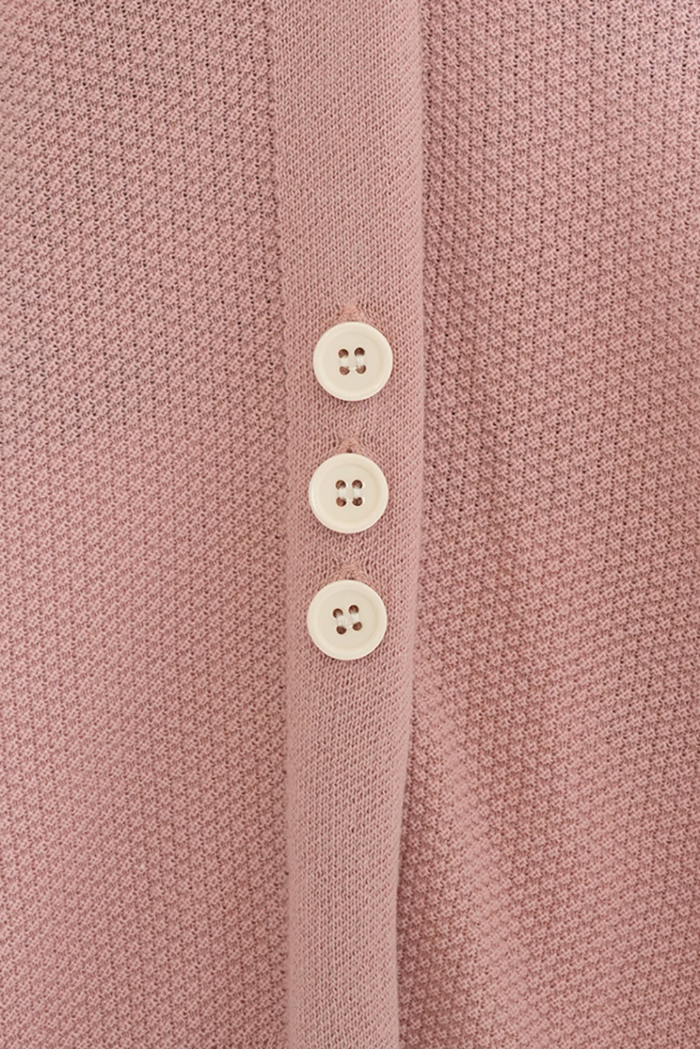 Pique Knit V-Neck Cardigan