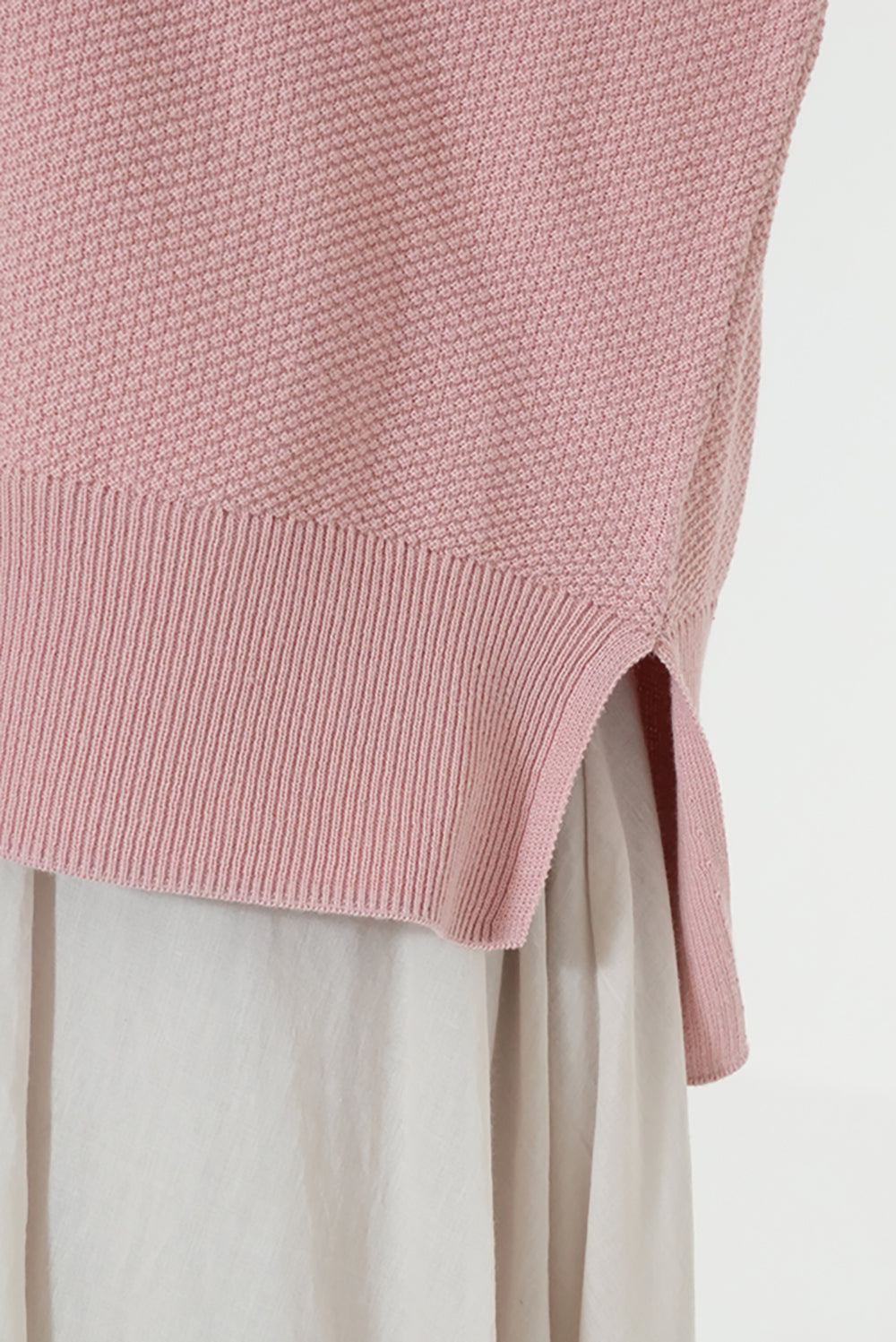 Pique Knit V-Neck Cardigan
