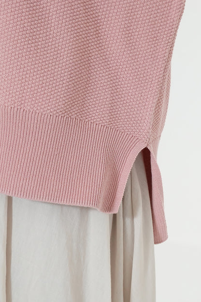 Pique Knit V-Neck Cardigan