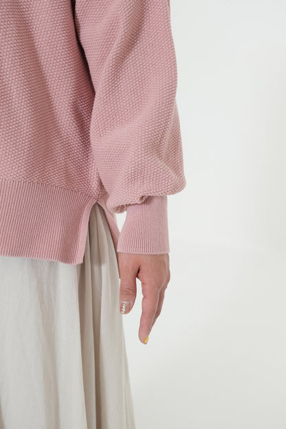 Pique Knit V-Neck Cardigan