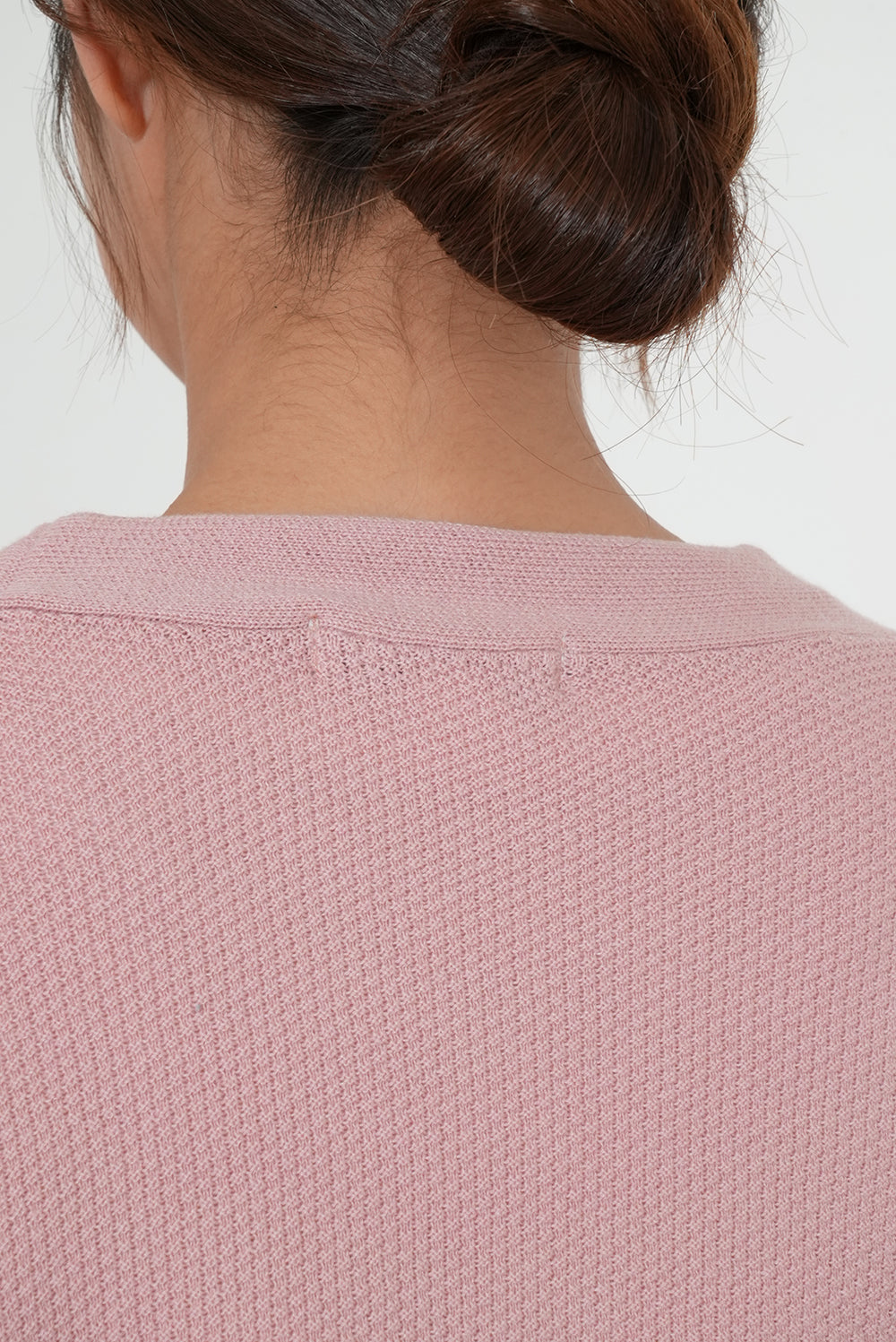 Pique Knit V-Neck Cardigan