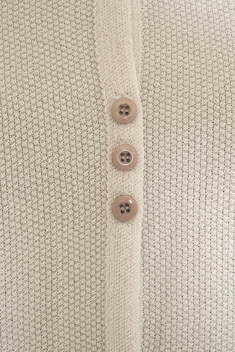Pique Knit Crew Neck Cardigan