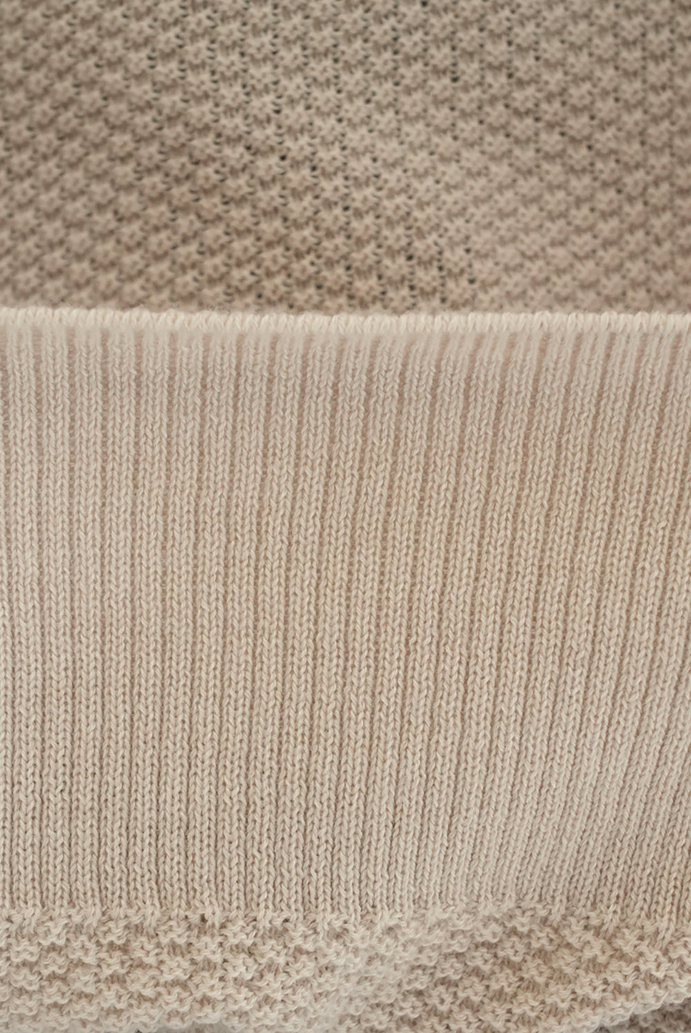 Pique Knit Crew Neck Cardigan