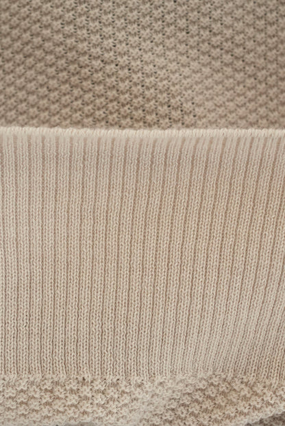Pique Knit Crew Neck Cardigan