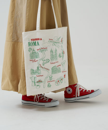 Embroidered Tote Bag Rome