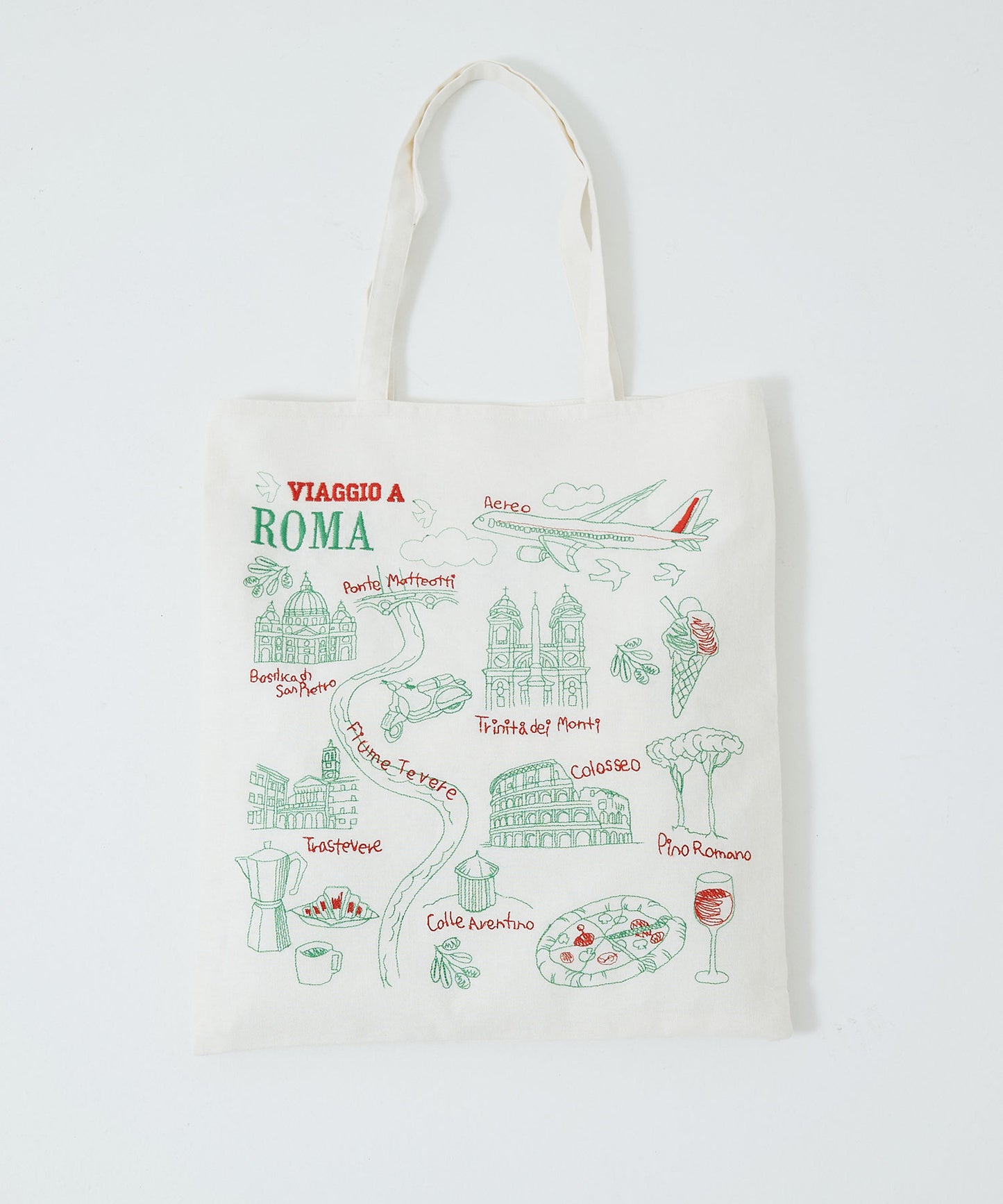 Embroidered Tote Bag Rome