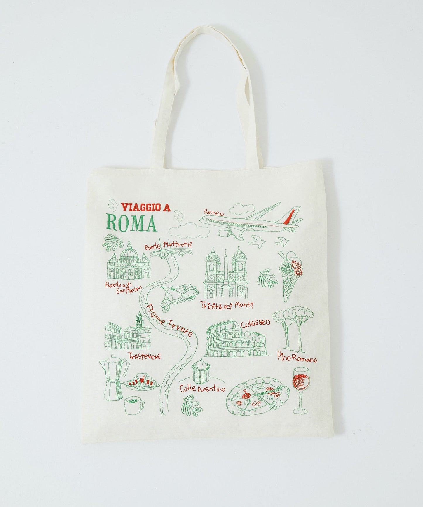 Embroidered Tote Bag Rome