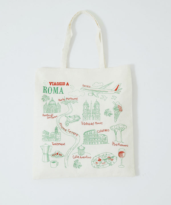 Embroidered Tote Bag Rome
