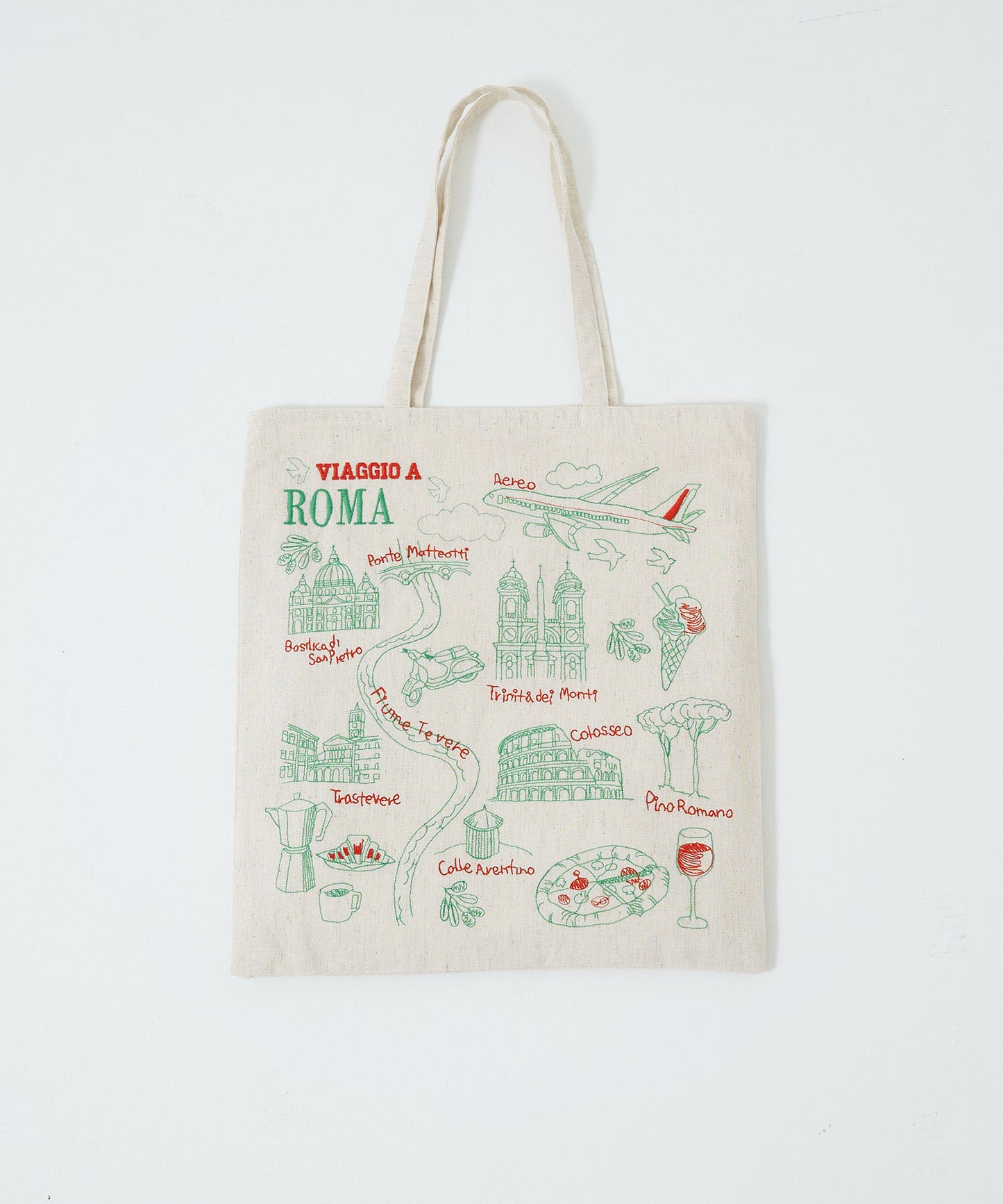 Embroidered Tote Bag Rome