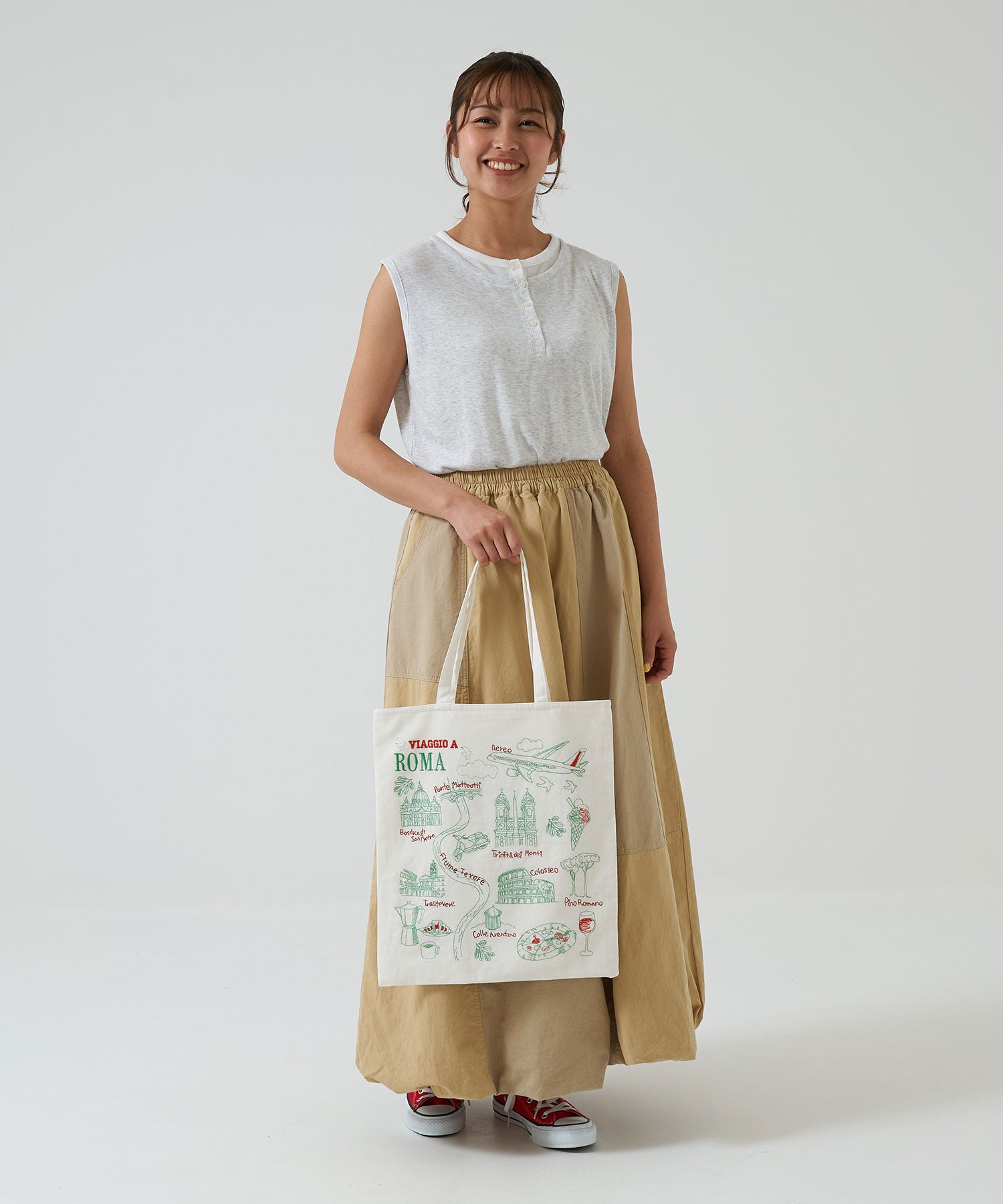 Embroidered Tote Bag Rome