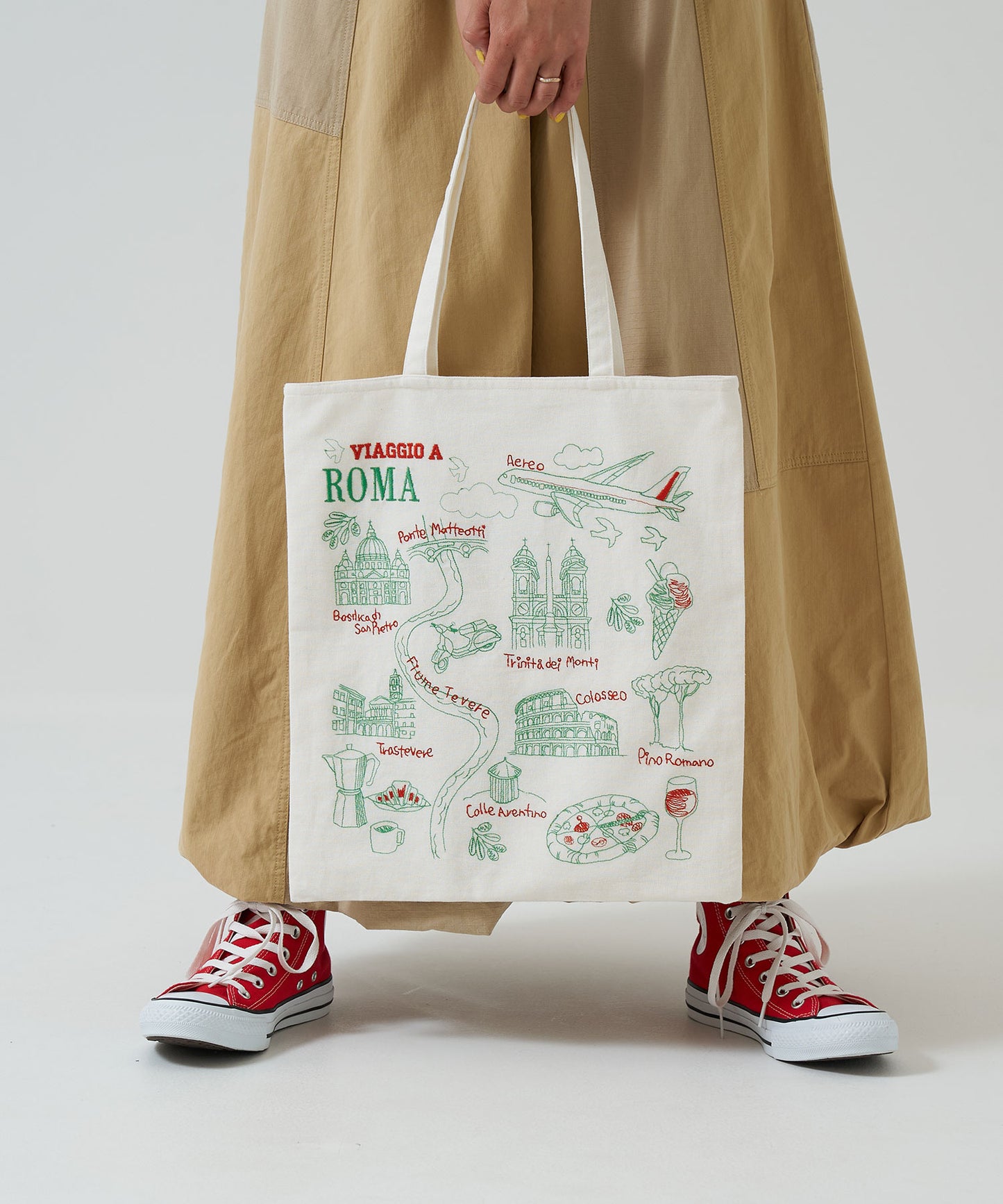 Embroidered Tote Bag Rome