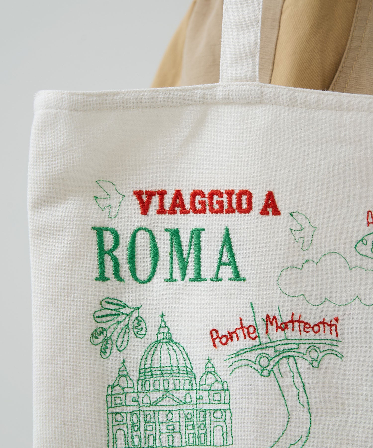 Embroidered Tote Bag Rome